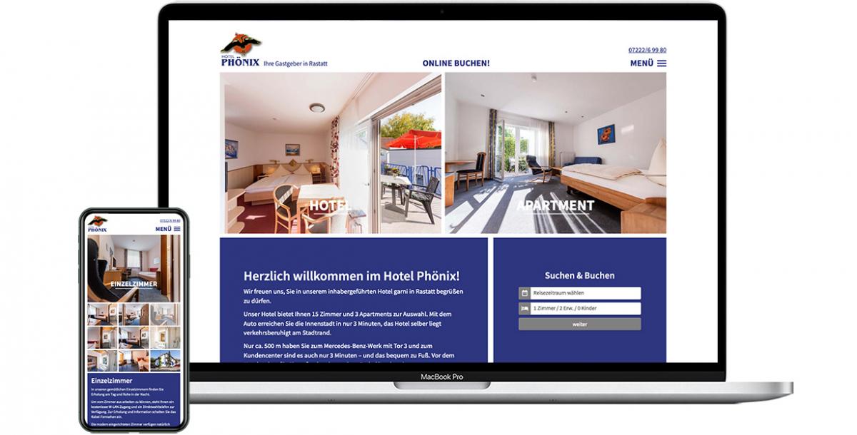 Webdesign: Hotel Phönix